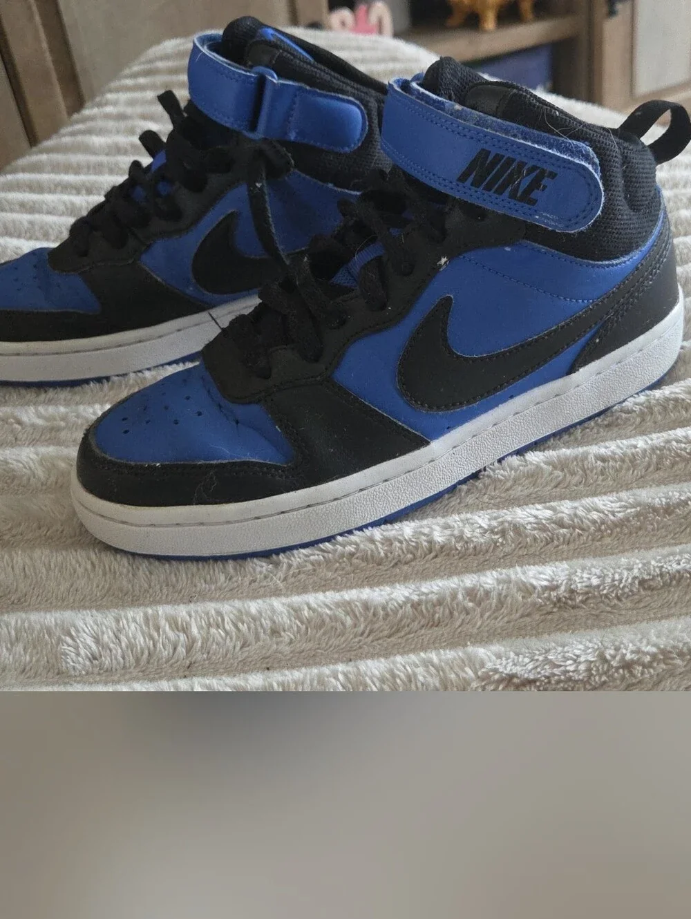 Nike Kids Royal Blue and Black Mid-Top Sneakers